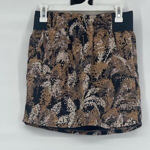 Gap factory nwt gold teal patterned pocket mini skirt